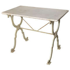 Iron Table With Marble Top
