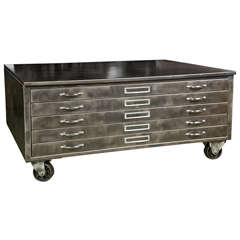 Used Steel Flat File Cabinet