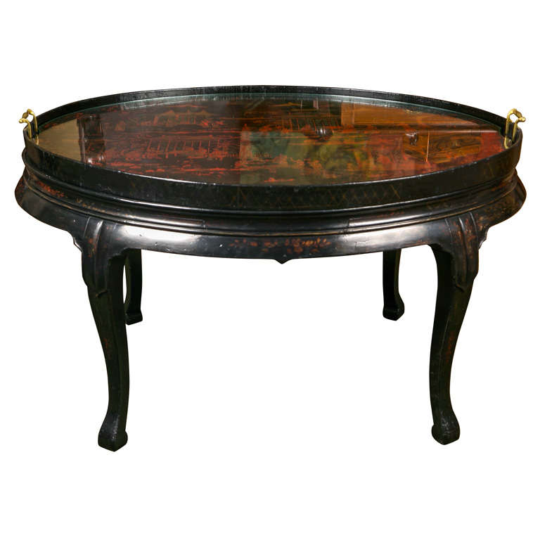 Chinese Lacquer Tray Table For Sale