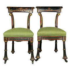 Pair of Egyptian Revival Chairs