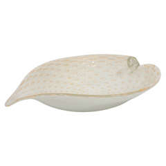Gorgeous Stylized Leaf Design Bowl by Barbini