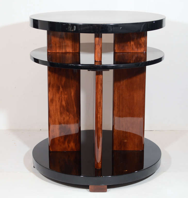 Art Deco Machine Age Three Tier Occasional Table