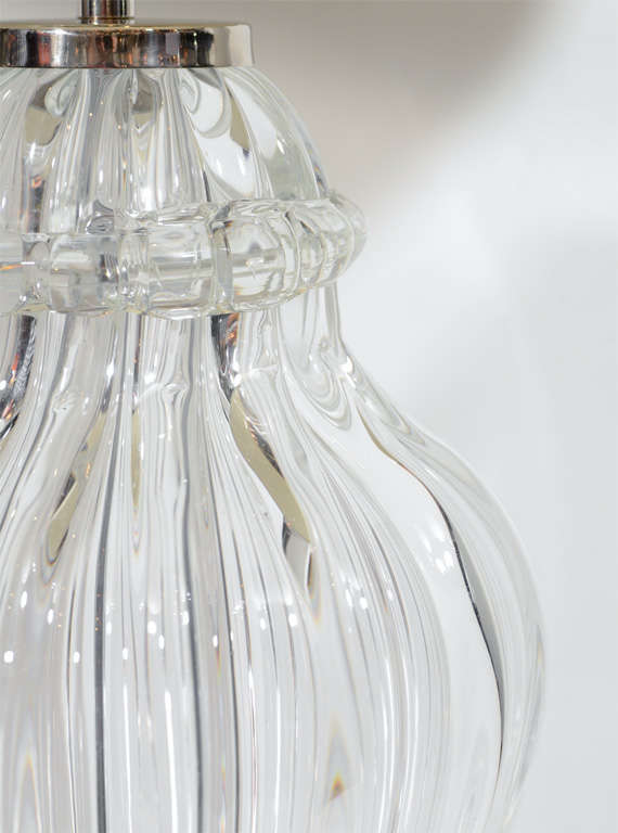 Mid-20th Century Mid-Century Modern Handblown Murano Glass Urn Lamp For Sale