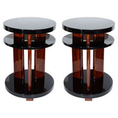 Pair of Art Deco Machine Age  Side Tables