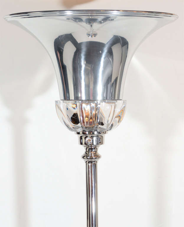 Pair of Exquisite Art Deco Torchieres by Russell Wright