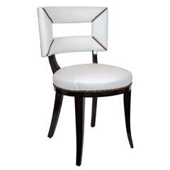 Set of 8 1940's Dining Chairs  with Cut-Out Back Design