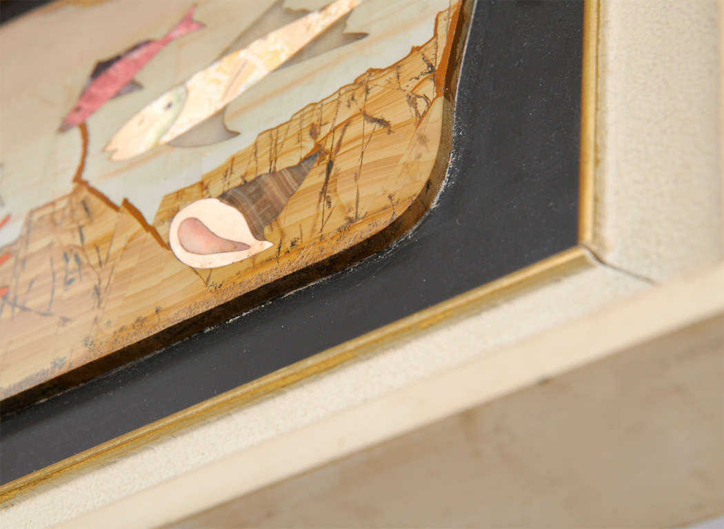 Signed Leopoldo Menegatti Framed Pietra Dura 3
