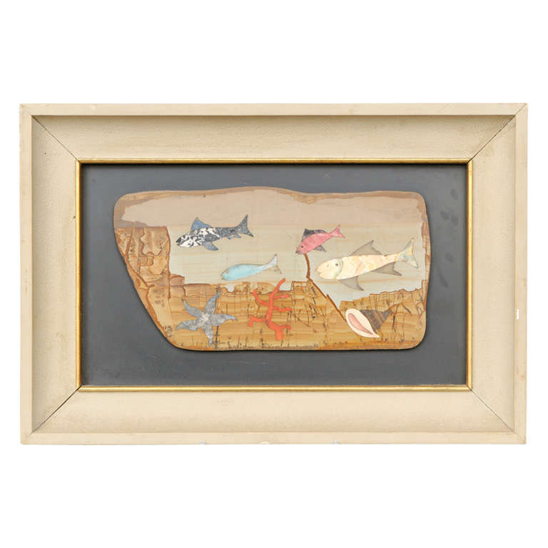 Signed Leopoldo Menegatti Framed Pietra Dura