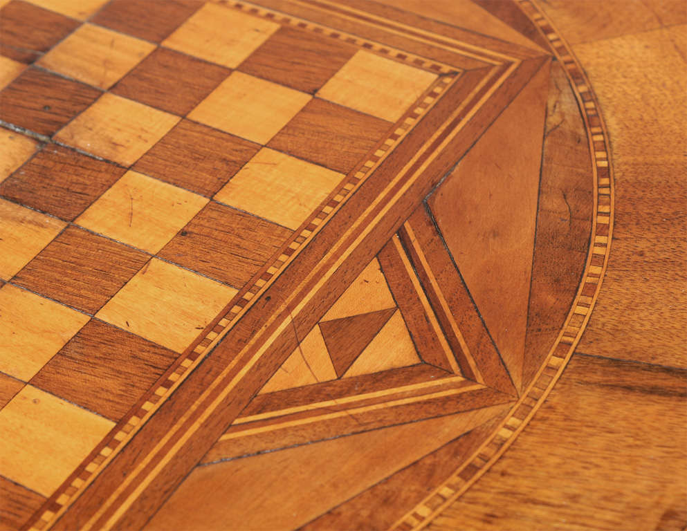 Round Sorrento Inlaid Game Table 1