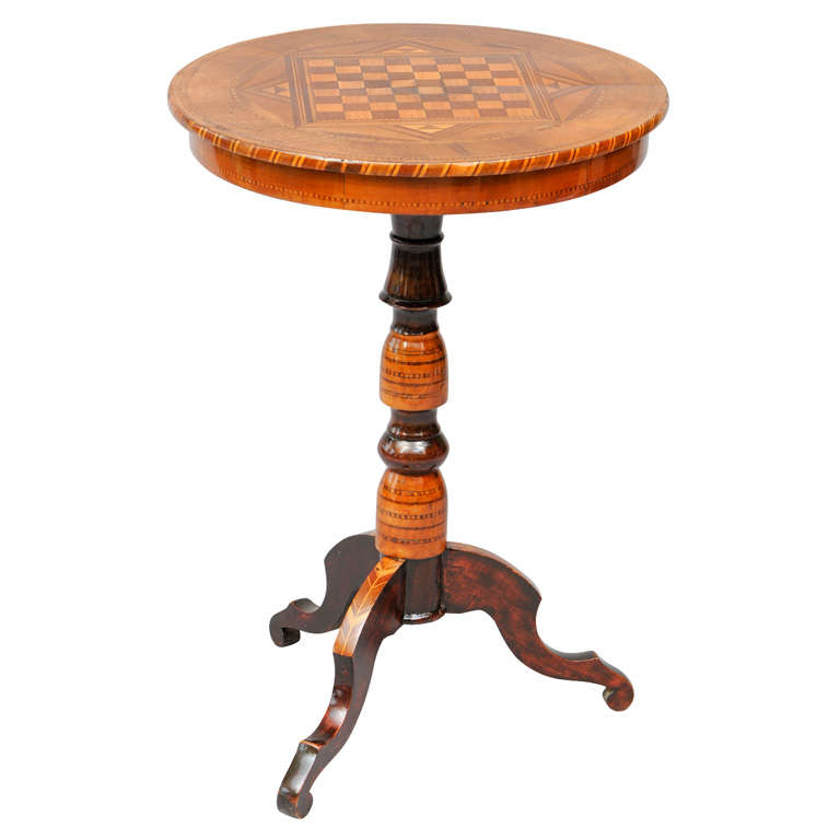 Round Sorrento Inlaid Game Table