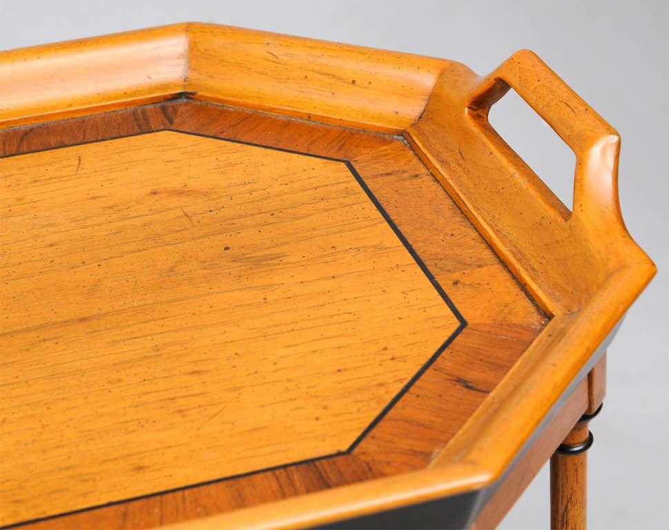 Wood Inlaid Neoclassical Style Tray Table