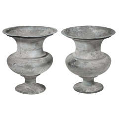 Pair of 19th c. Zinc Vases