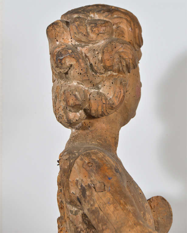 Fer Ange en bois sculpté du 18e siècle en vente