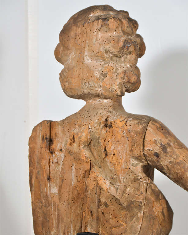 18th Century Carved Wooden Angel For Sale 2