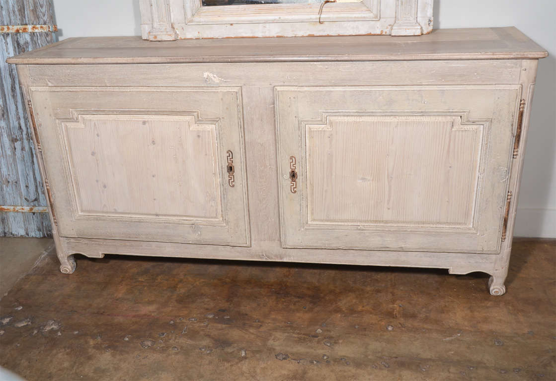 18th c. Whitewashed Walnut Buffet