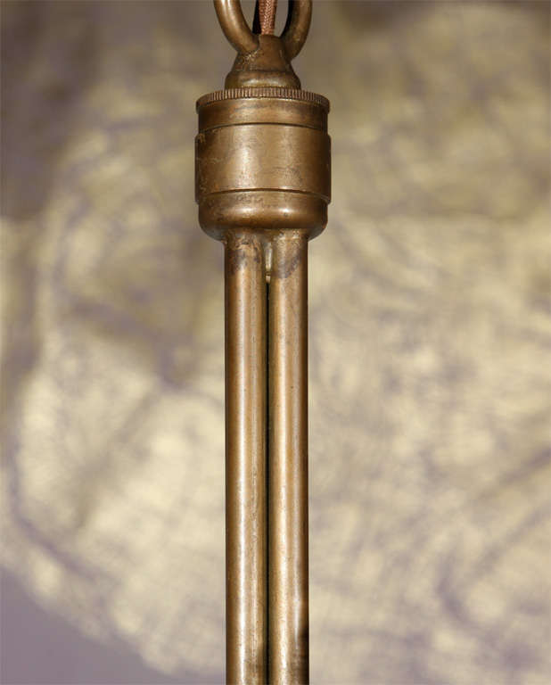 Stuart Barnes bronze California two way Chandelier for Robert Long In Excellent Condition In Los Angeles, CA