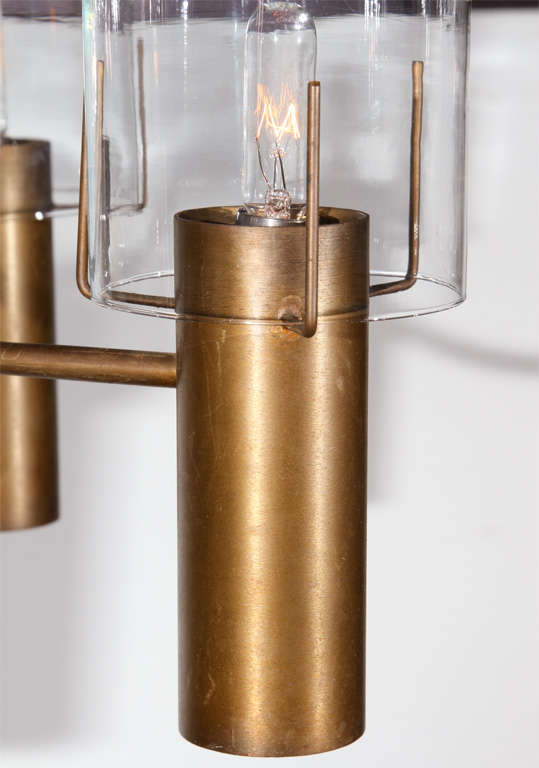 Bronze Stuart Barnes bronze California two way Chandelier for Robert Long