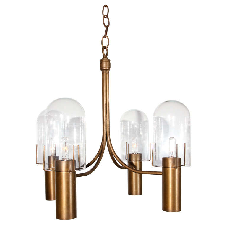 Stuart Barnes bronze California two way Chandelier for Robert Long