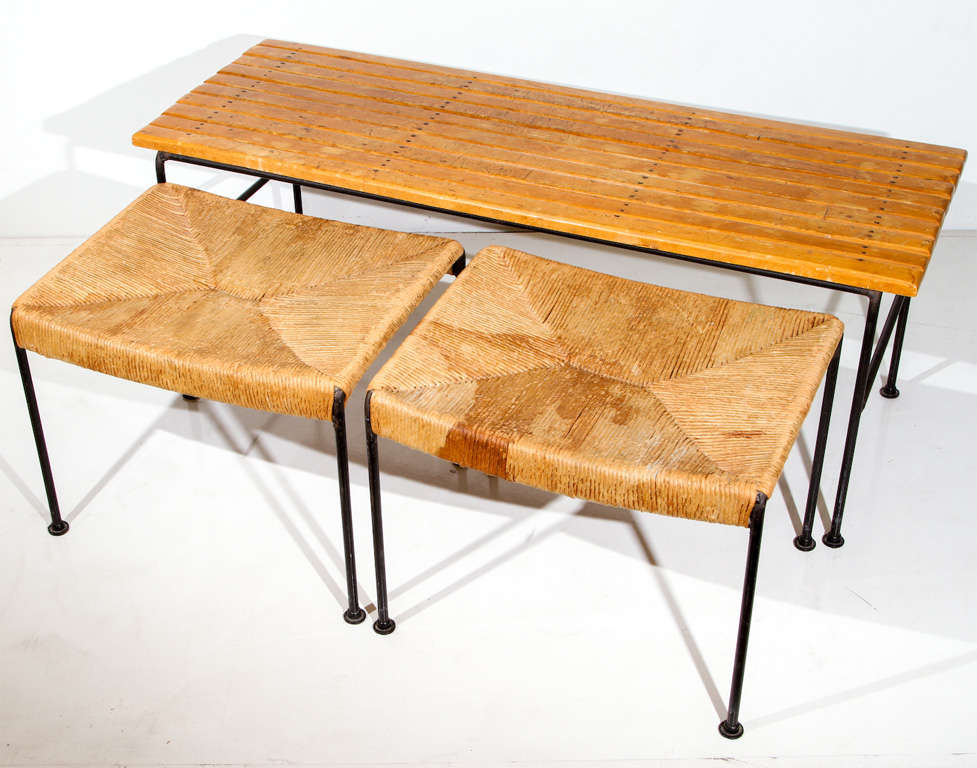 Arthur Umanoff bench and stools