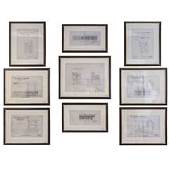 Original English Architectural Drawings c 1891