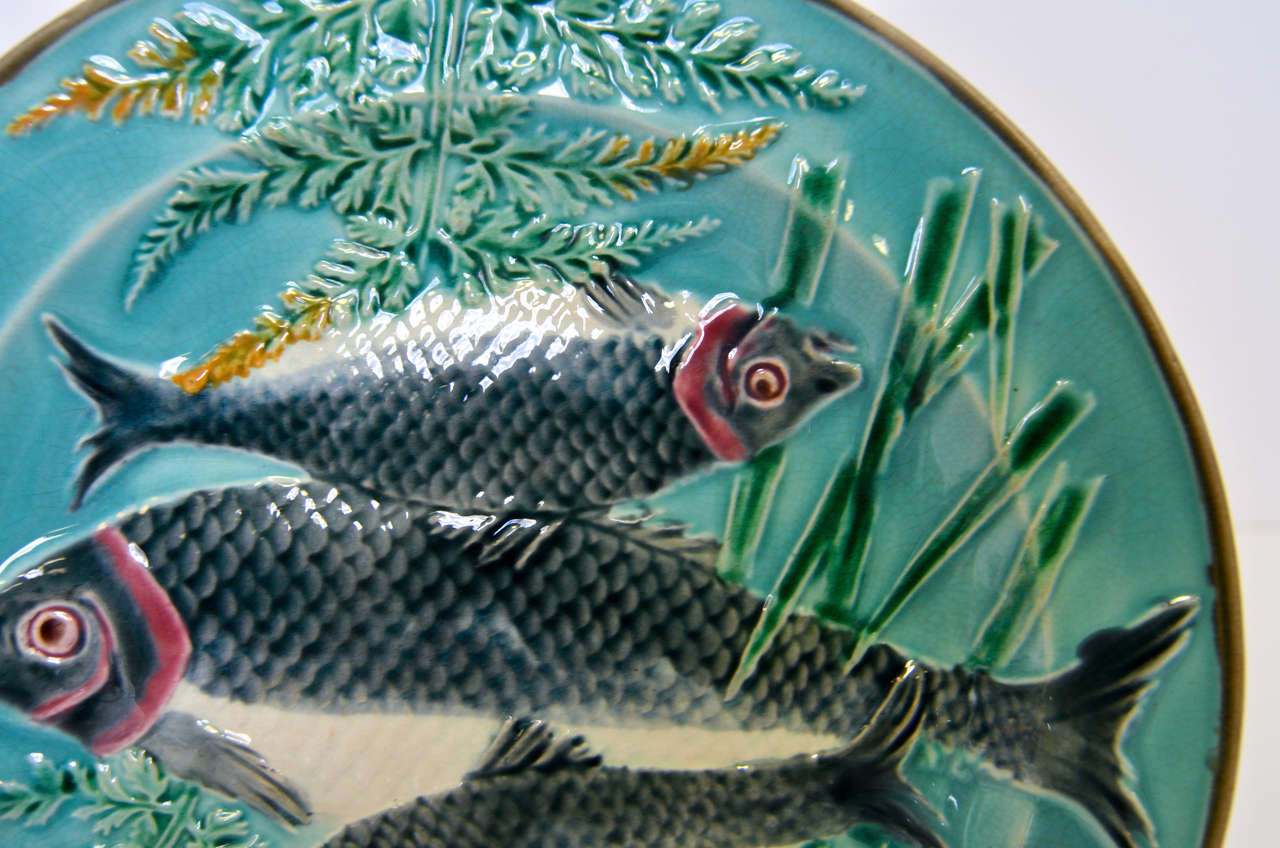 Victorian Rare Wedgwood Majolica Fish plate