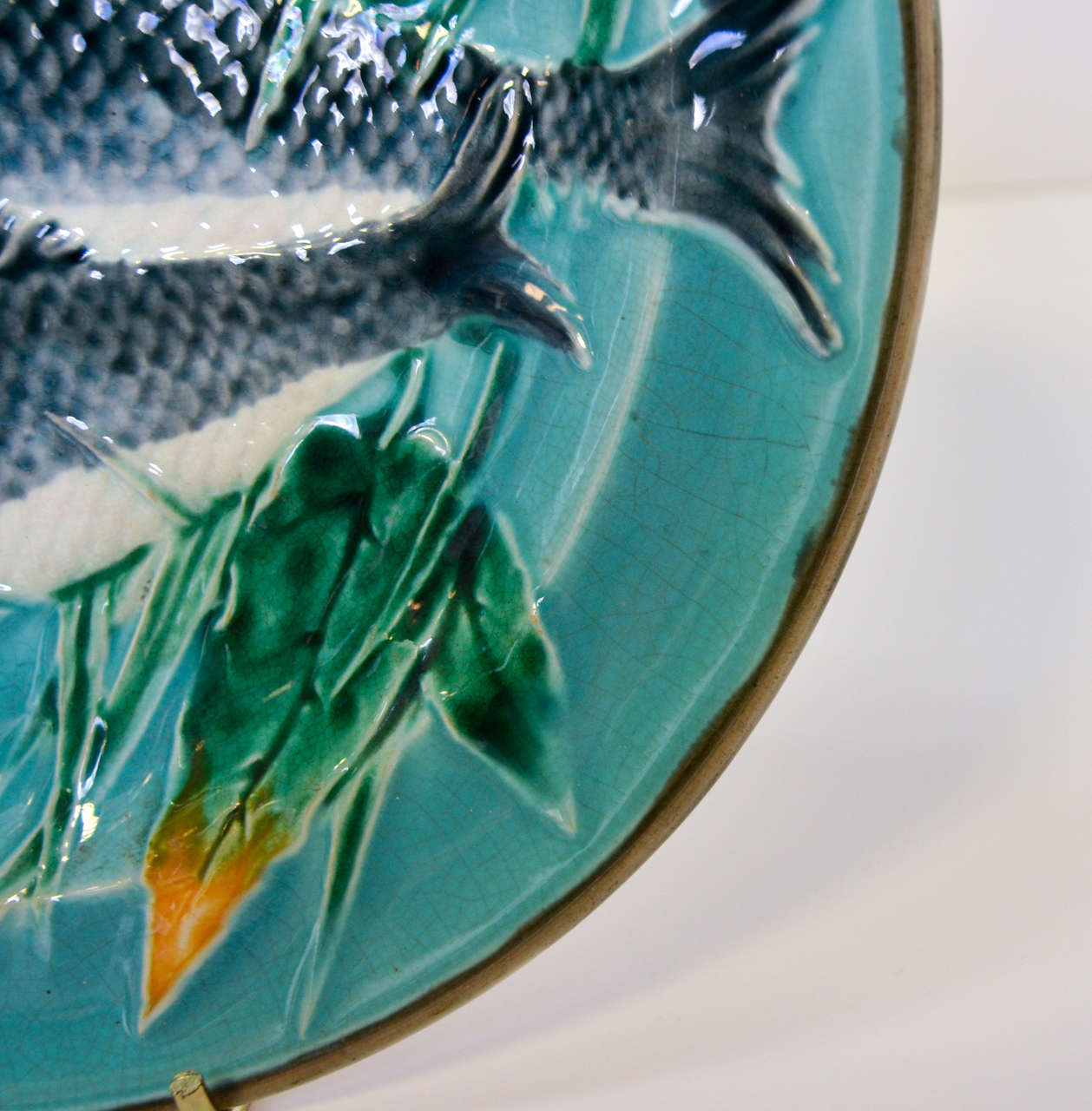 English Rare Wedgwood Majolica Fish plate