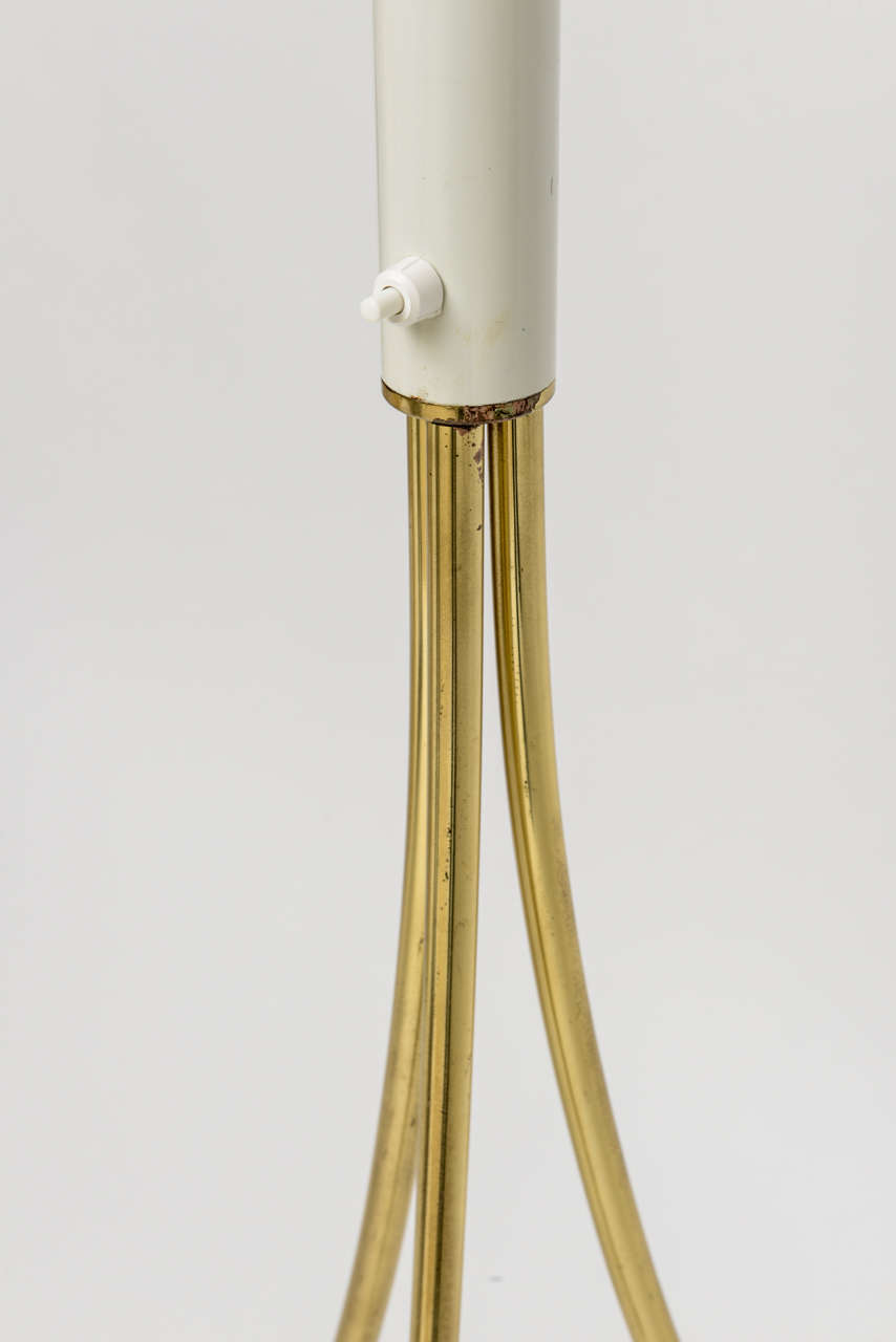 Metal Elegant Modern 1950s Edward Alden Brass Floor Lamp