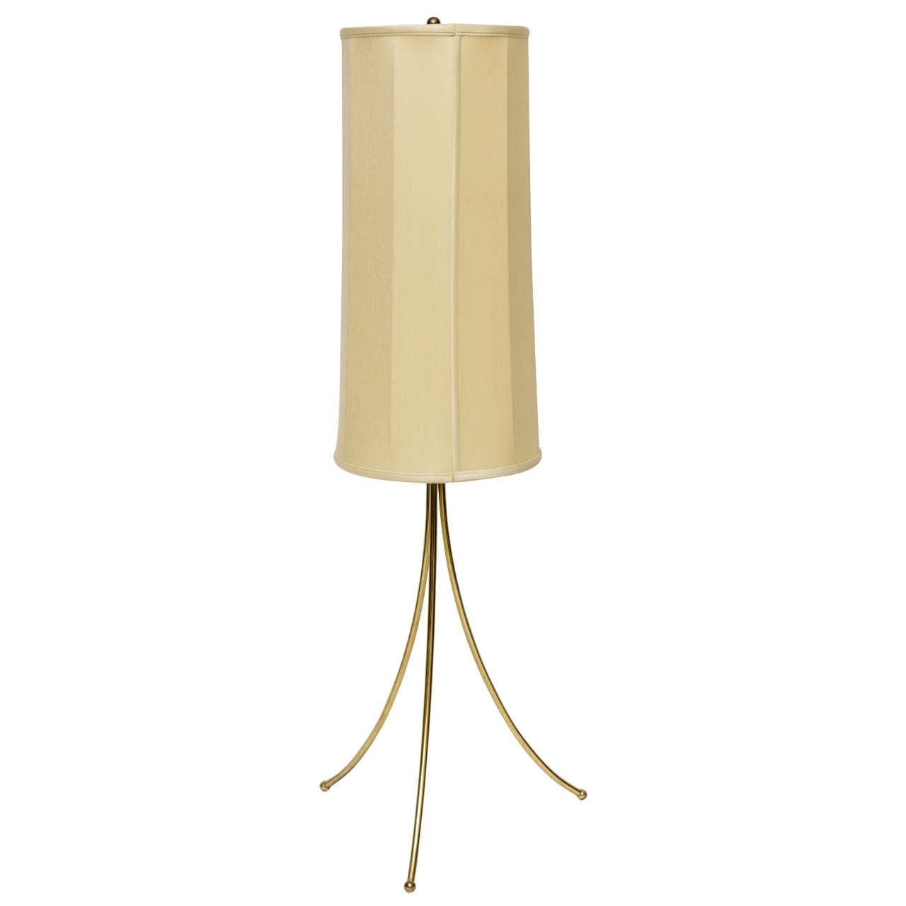 Elegant Modern 1950s Edward Alden Brass Floor Lamp