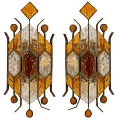 Pair of Italian Modernist Sconces by Longobard 3