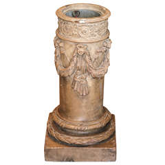 Painted Terra Cotta column pedestal