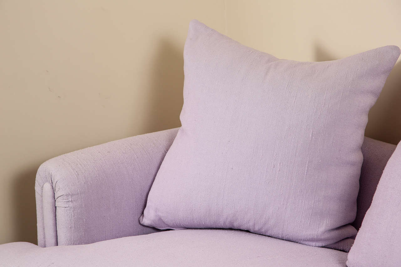 20th Century Lilac Upholstered Sofa by Steve Chase