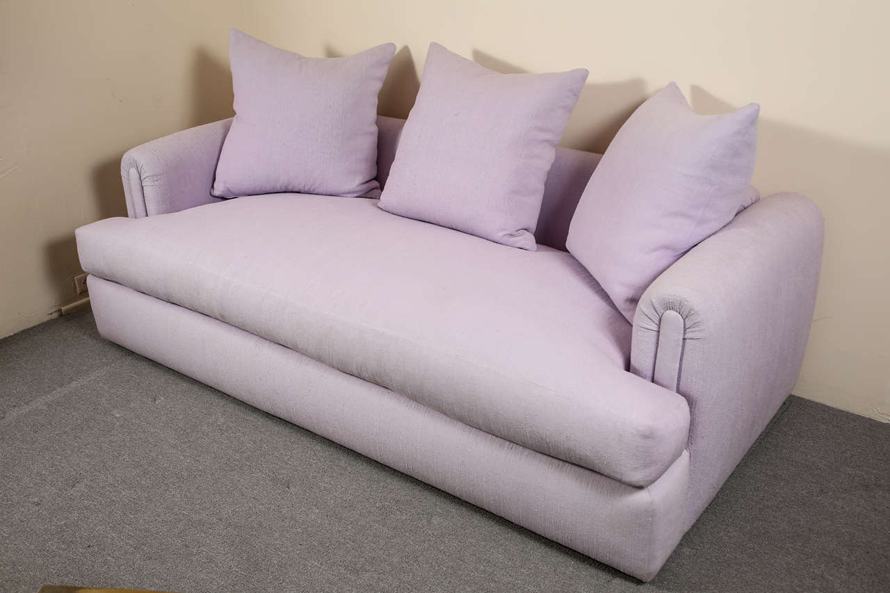 Wood Lilac Upholstered Sofa by Steve Chase