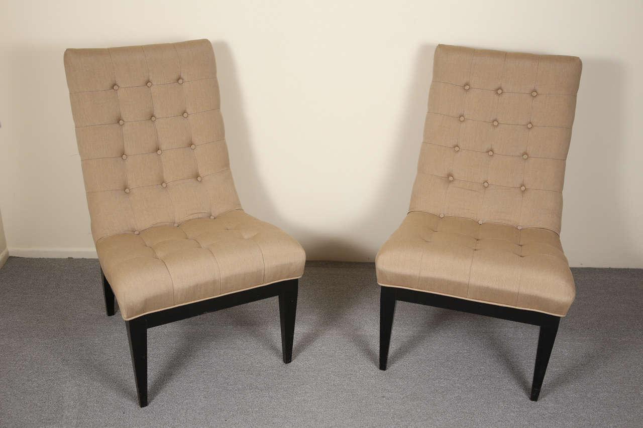 Pair of Slipper Chairs by James Mont 3