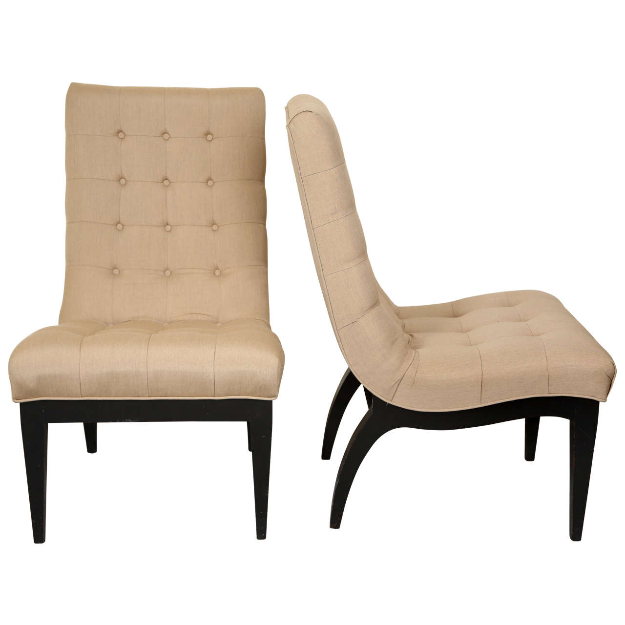 Pair of Slipper Chairs by James Mont