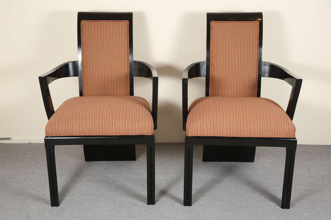 Fabulous set of 12 Tail Coat Dining Chairs by James Mont 4