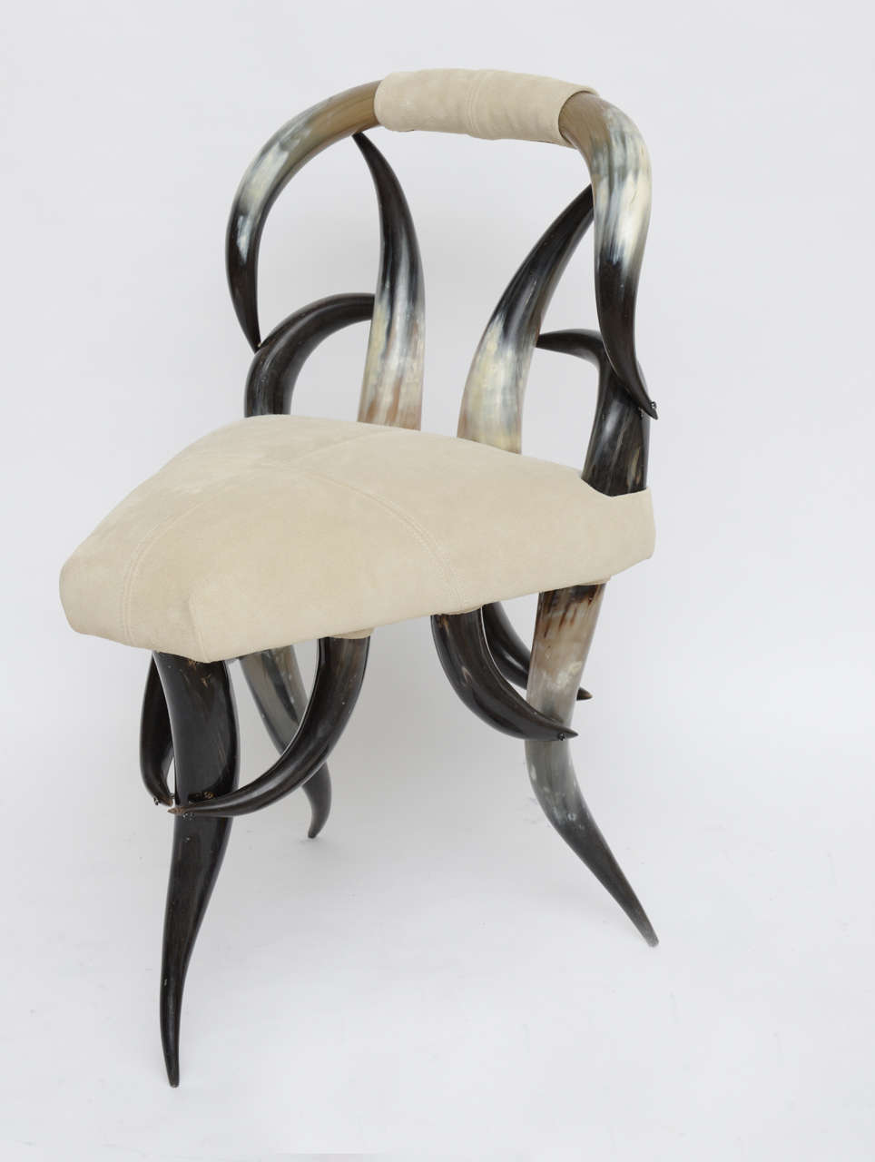 Vintage Pair of American Steer Horn Chairs