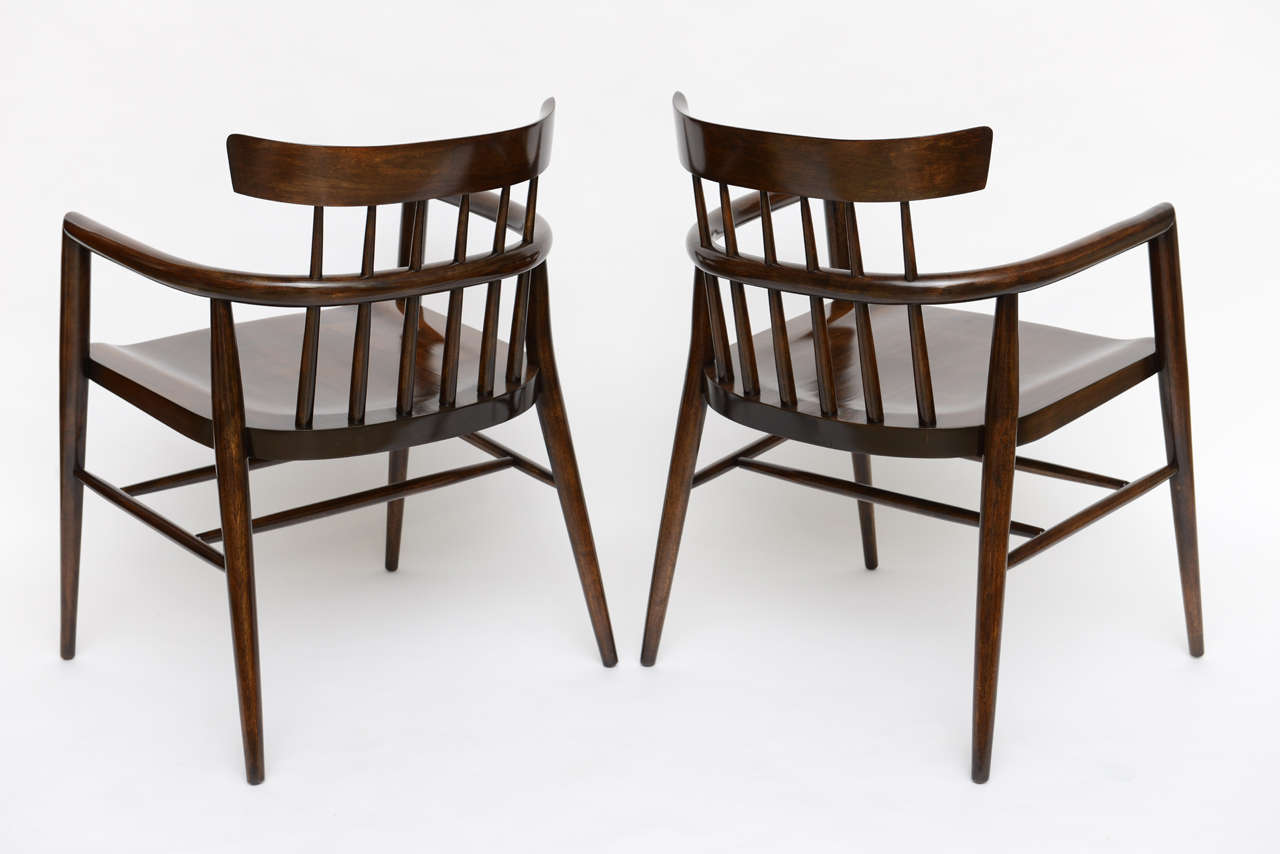 Mid-Century Modern Pair of Paul McCobb Captain's Chairs