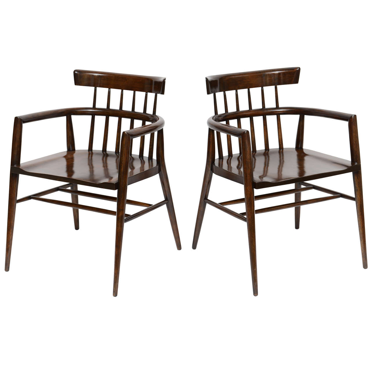Pair of Paul McCobb Captain's Chairs