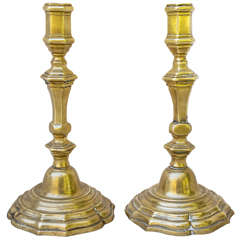 Antique 18th Century Brass Candlesicks