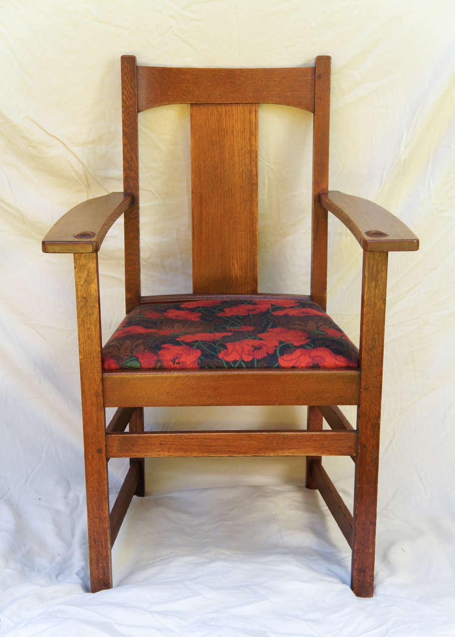 Oak Armchair, by Limbert