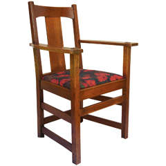 Antique Oak Armchair, by Limbert