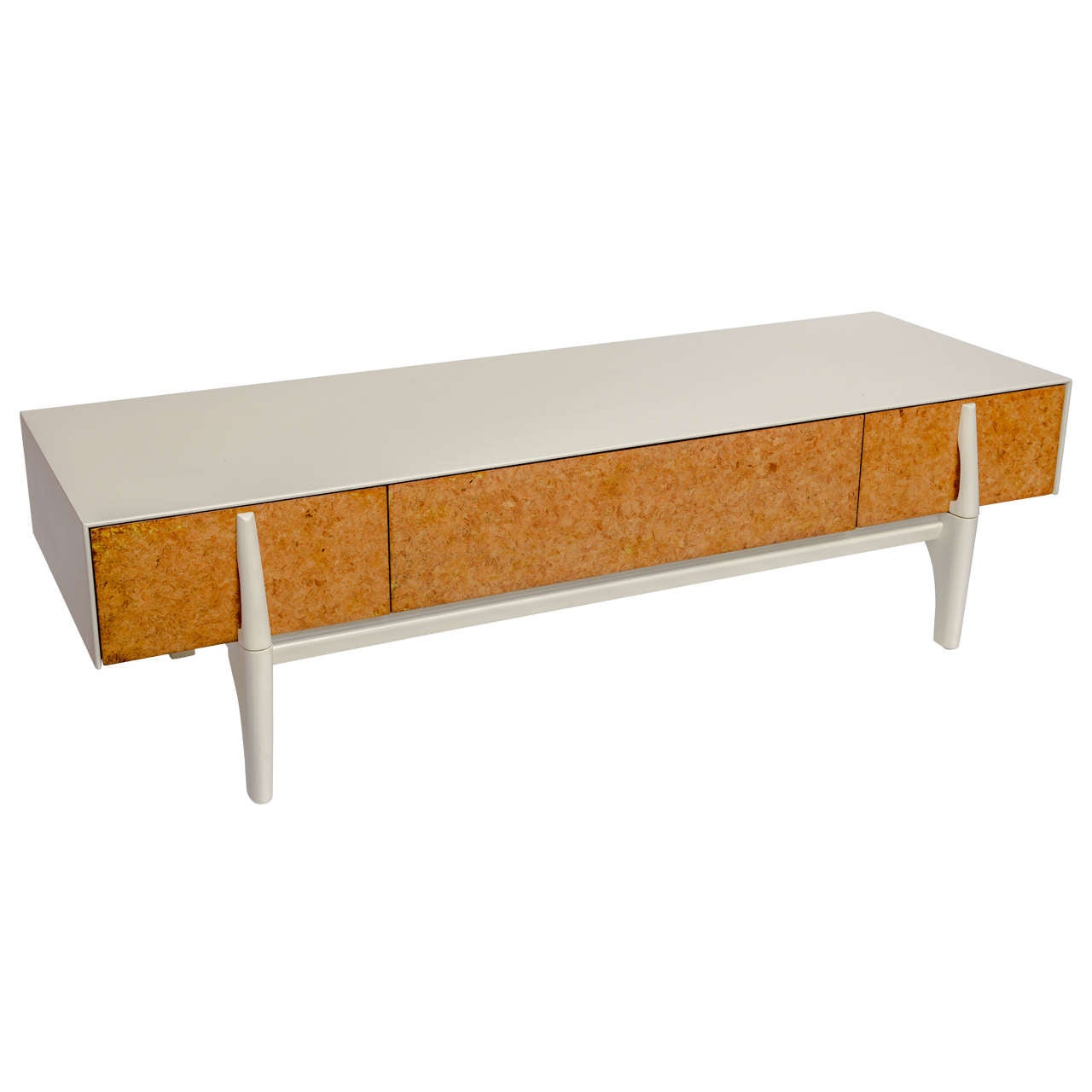 Mid century Brown & Saltman California Modern Paul Laszlo Low Cabinet Bench For Sale