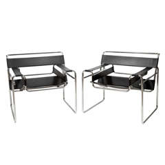 Pair of Wassily Chairs Designed by Marcel Breuer