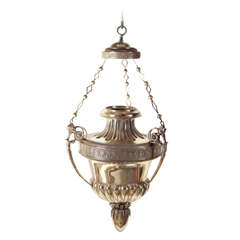 Antique Fine Italian Silver Sanctuary Lamp Assay Master Mark, Luigi Merlo 1830
