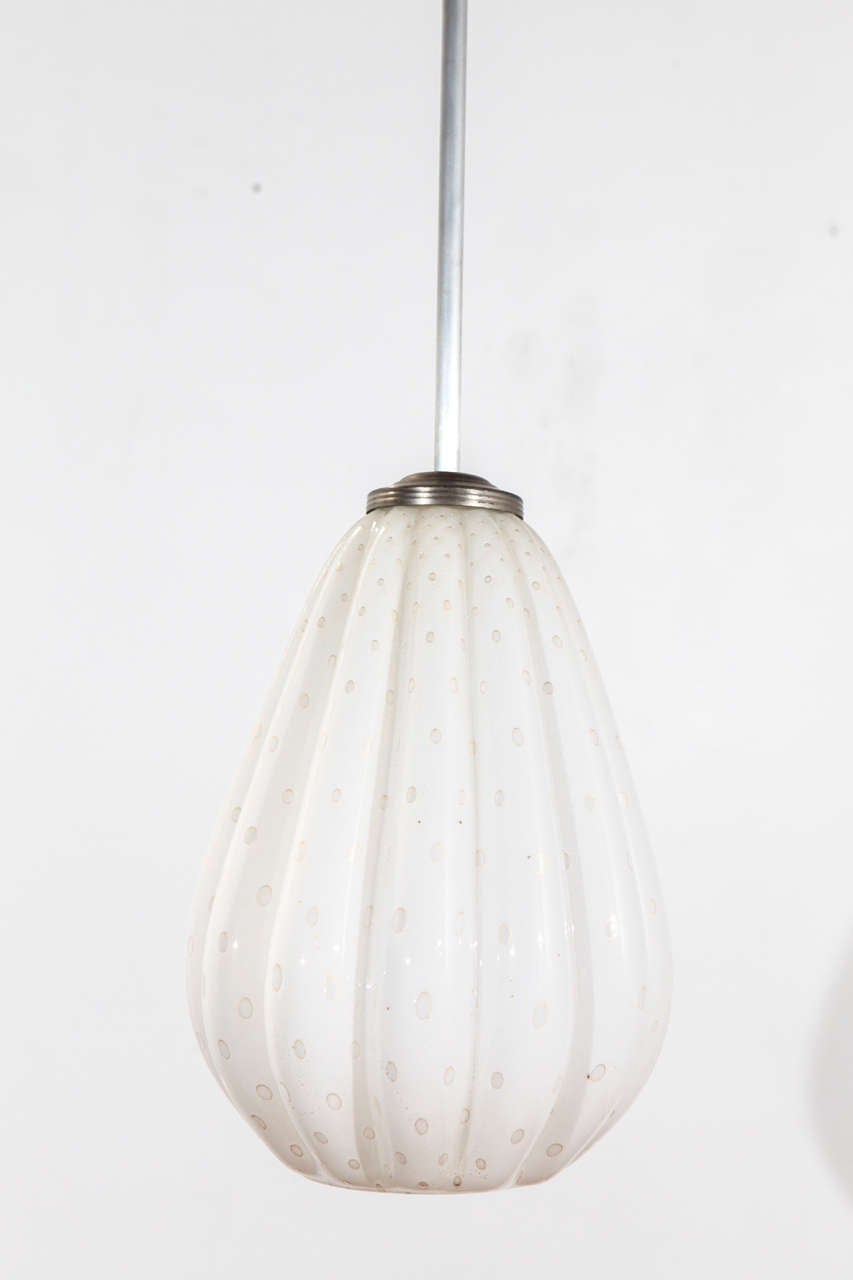 American Murano Pendant Newly Rewired for One Standard Bulb, 1960s For Sale