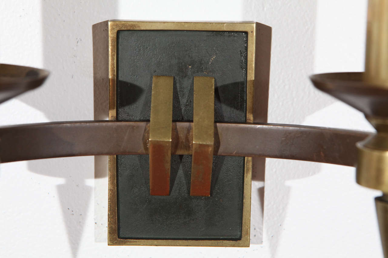 Pair of French Modern Double Sconces For Sale 2