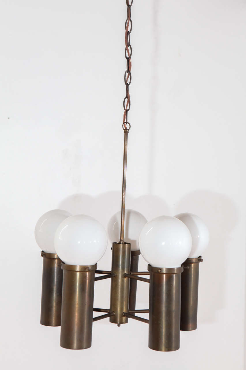 American Five-Light Chandelier In Good Condition For Sale In Los Angeles, CA