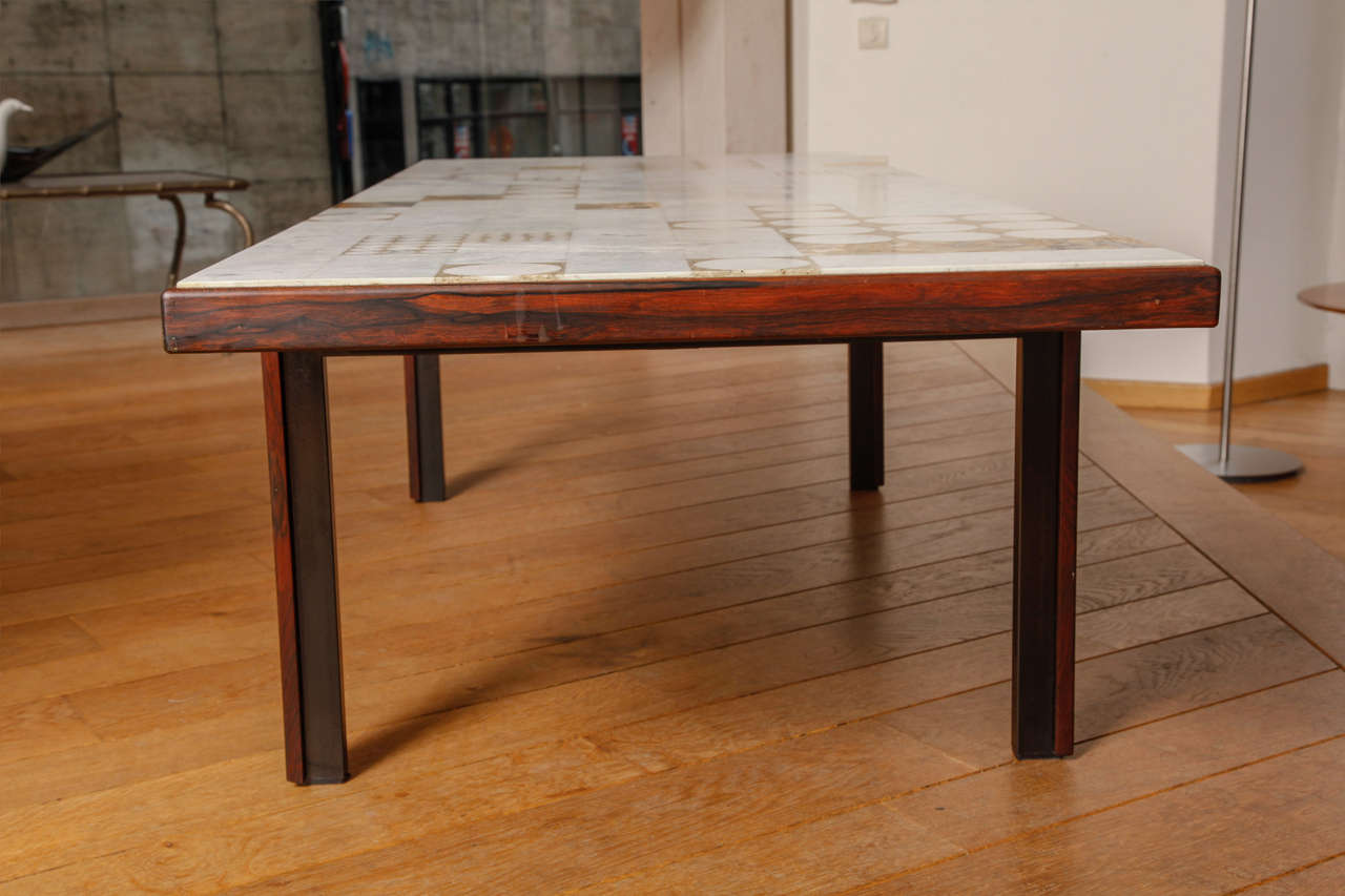 Marble marquetery coffee table 3