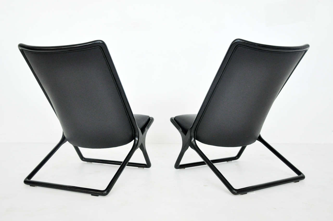 Ward Bennett Scissor Chairs 1