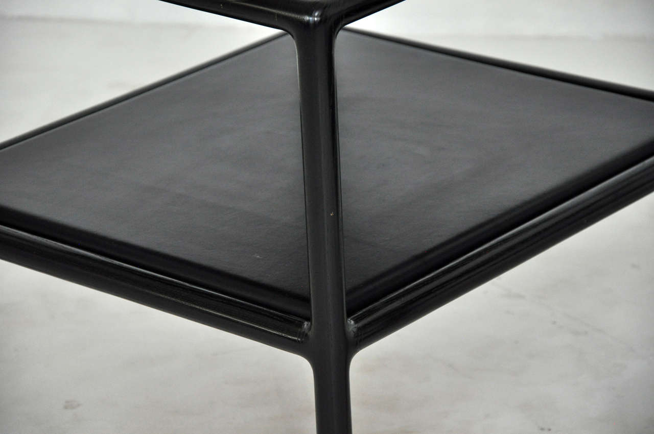 Leather Lamp Tables by Ward Bennett 1